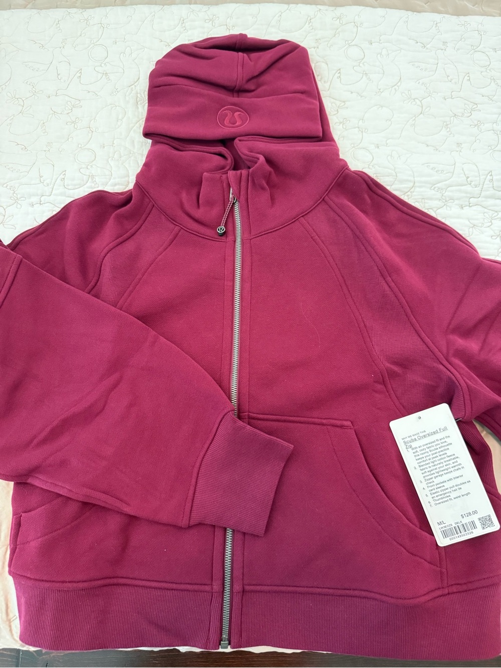 NWT Lululemon Scuba Full-Zip Hoodie M/L Deep Luxe